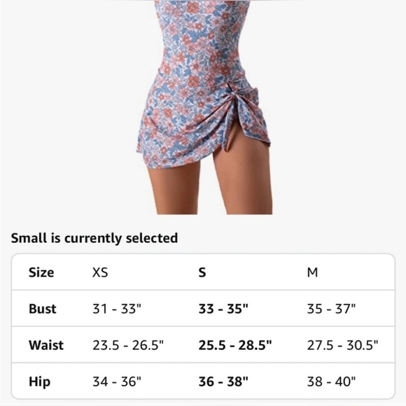 Eomenie One Piece Swimdress Swimsuits Tummy Control Orange Floral Print Size 22W - Picture 4 of 16